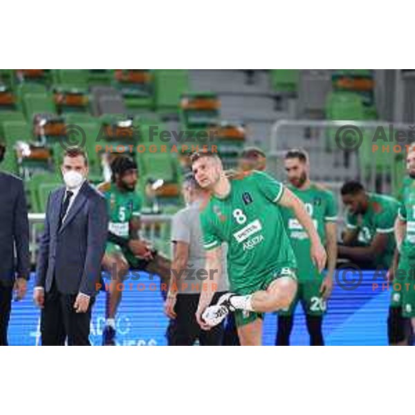 Edo Muric of Cedevita Olimpija in action during 7days EuroCup regular season basketball match between Cedevita Olimpija and Ratiopharm Ulm in Stozice, Arena, Ljubljana, Slovenia on November 10, 2021