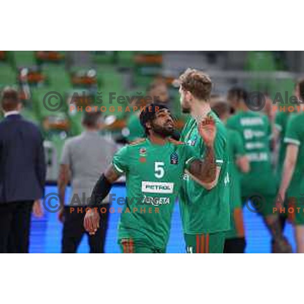 Marcus Keene of Cedevita Olimpija during 7days EuroCup regular season basketball match between Cedevita Olimpija and Ratiopharm Ulm in Stozice, Arena, Ljubljana, Slovenia on November 10, 2021