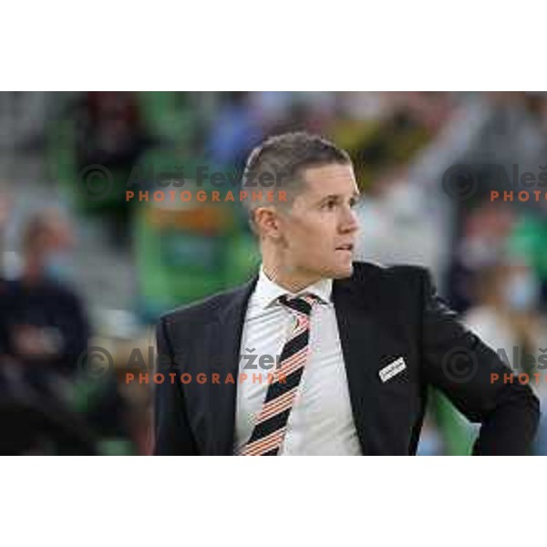 Jaka Lakovic, head coach of Ratiopharm Ulm during 7days EuroCup regular season basketball match between Cedevita Olimpija and Ratiopharm Ulm in Stozice, Arena, Ljubljana, Slovenia on November 10, 2021