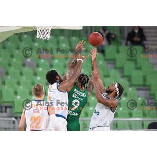 Zach Auguste and Cristiano Felicio of Ratiopharm Ulm during 7days EuroCup regular season basketball match between Cedevita Olimpija and Ratiopharm Ulm in Stozice, Arena, Ljubljana, Slovenia on November 10, 2021