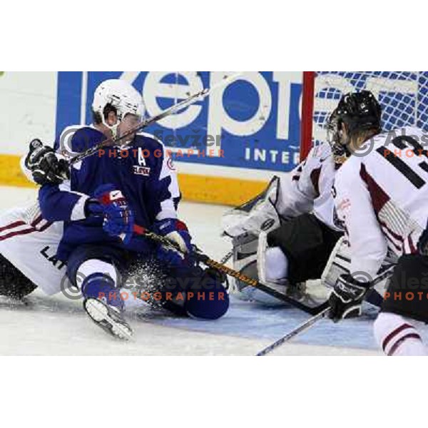 Kopitar of Slovenia at IIHF World Championship 2008, preliminary round, group B, played in Halifax, Nova Scotia, Canada on 6th of May 2008. Latvia won the game 3:0. Photo by Ales Fevzer 