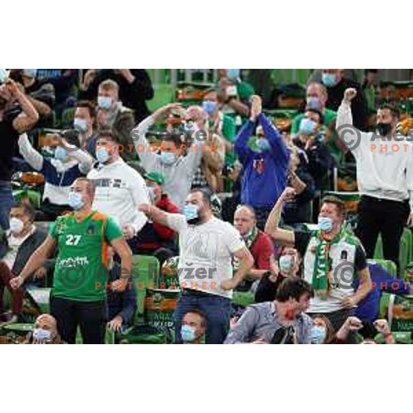 of Cedevita Olimpija in action during 7days EuroCup regular season basketball match between Cedevita Olimpija and Ratiopharm Ulm in Stozice, Arena, Ljubljana, Slovenia on November 10, 2021