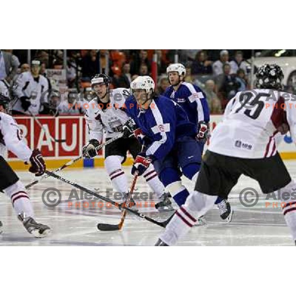 David Rodman of Slovenia and of Latvia at IIHF World Championship 2008, preliminary round, group B, played in Halifax, Nova Scotia, Canada on 6th of May 2008. Latvia won the game 3:0. Photo by Ales Fevzer 