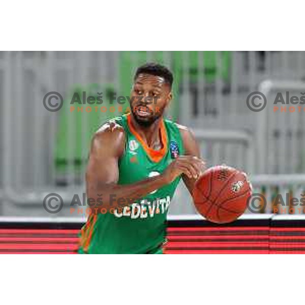 Melvin Ejim of Cedevita Olimpija in action during 7days EuroCup regular season basketball match between Cedevita Olimpija and Ratiopharm Ulm in Stozice, Arena, Ljubljana, Slovenia on November 10, 2021