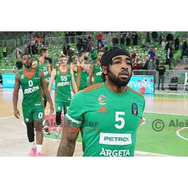 Marcus Keene of Cedevita Olimpija during 7days EuroCup regular season basketball match between Cedevita Olimpija and Ratiopharm Ulm in Stozice, Arena, Ljubljana, Slovenia on November 10, 2021