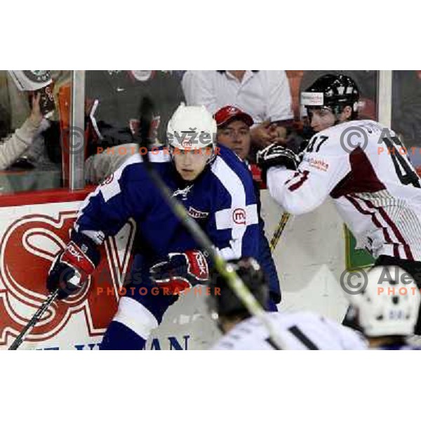 Mitja Robar of Slovenia at IIHF World Championship 2008, preliminary round, group B, played in Halifax, Nova Scotia, Canada on 6th of May 2008. Latvia won the game 3:0. Photo by Ales Fevzer 