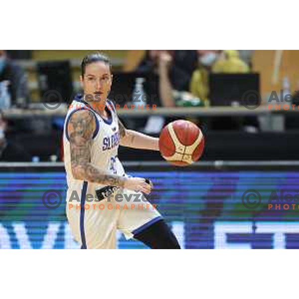 Nika Baric of Slovenia in action during FIBA Women’s EuroBasket 2023 Qualifiers basketball match between Slovenia and Turkey in Ljubljana, Slovenia on November 11, 2021
