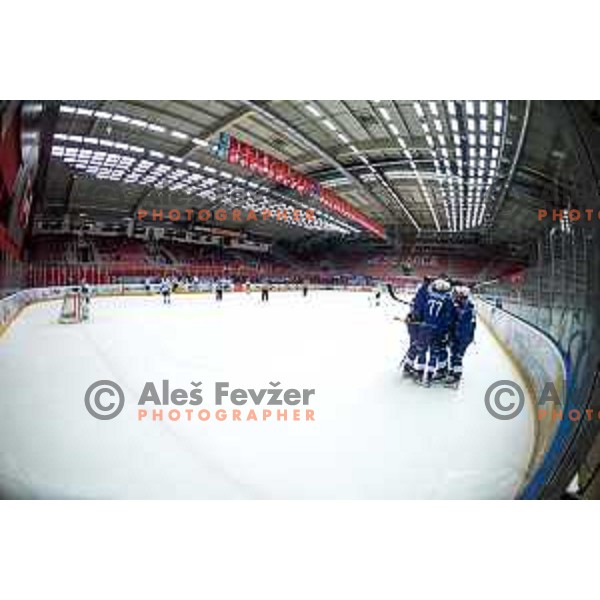 In action during ice-hockey match between Slovenia and France in Podmezakla hall in Jesenice, Slovenia on November 11, 2021