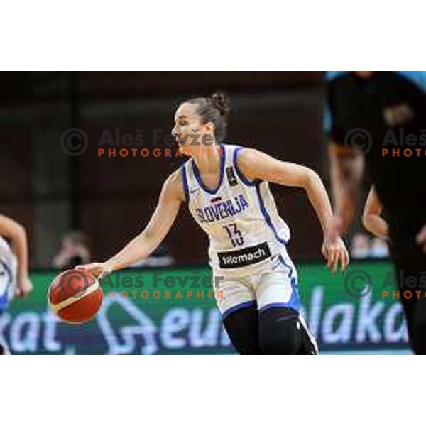 Zala Friskovec of Slovenia in action during FIBA Women’s EuroBasket 2023 Qualifiers basketball match between Slovenia and Turkey in Ljubljana, Slovenia on November 11, 2021