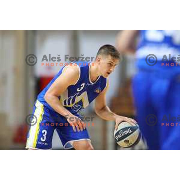 in action during Nova KBM league basketball match between Nutrispoint Ilirija and ECE Triglav in Tivoli Hall, Ljubljana, Slovenia on November 12, 2021