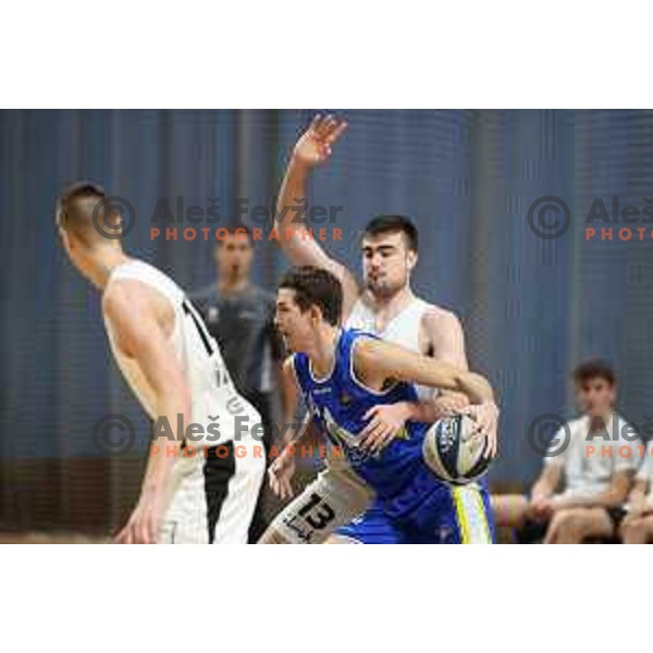in action during Nova KBM league basketball match between Nutrispoint Ilirija and ECE Triglav in Tivoli Hall, Ljubljana, Slovenia on November 12, 2021