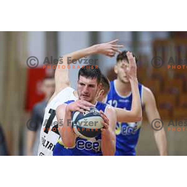 in action during Nova KBM league basketball match between Nutrispoint Ilirija and ECE Triglav in Tivoli Hall, Ljubljana, Slovenia on November 12, 2021