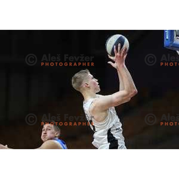 in action during Nova KBM league basketball match between Nutrispoint Ilirija and ECE Triglav in Tivoli Hall, Ljubljana, Slovenia on November 12, 2021