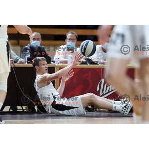 in action during Nova KBM league basketball match between Nutrispoint Ilirija and ECE Triglav in Tivoli Hall, Ljubljana, Slovenia on November 12, 2021