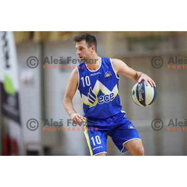 in action during Nova KBM league basketball match between Nutrispoint Ilirija and ECE Triglav in Tivoli Hall, Ljubljana, Slovenia on November 12, 2021