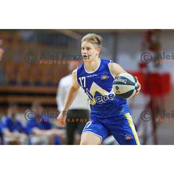 in action during Nova KBM league basketball match between Nutrispoint Ilirija and ECE Triglav in Tivoli Hall, Ljubljana, Slovenia on November 12, 2021