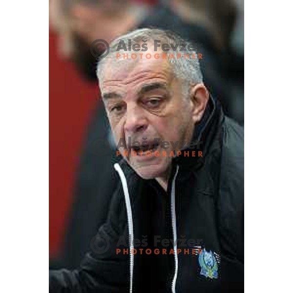 Head coach Matjaz Kopitar during 4 nations ice-hockey tournament between Slovenia and Austria in Podmezakla hall in Jesenice, Slovenia on November 13, 2021