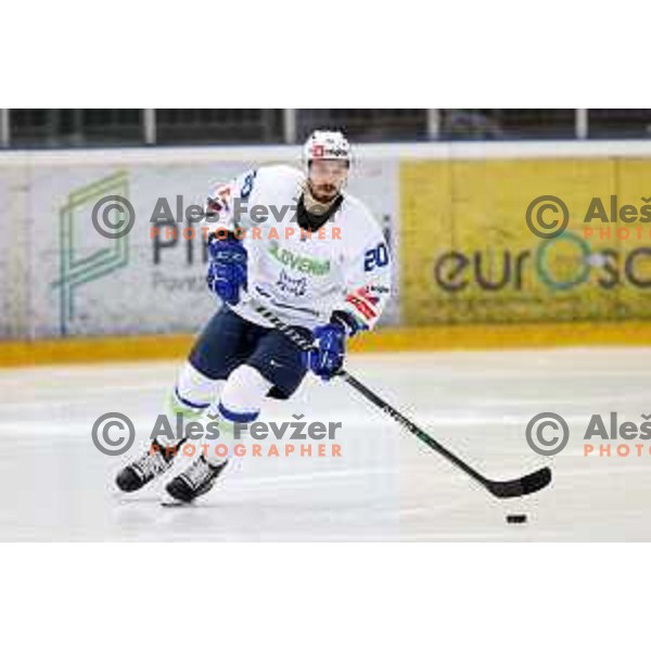 Gregor Koblar during 4 nations ice-hockey tournament between Slovenia and Austria in Podmezakla hall in Jesenice, Slovenia on November 13, 2021