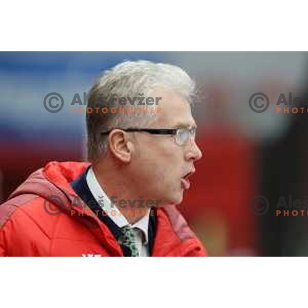 Roger Bader, head caoch of Austria during 4 nations ice-hockey tournament between Slovenia and Austria in Podmezakla hall in Jesenice, Slovenia on November 13, 2021