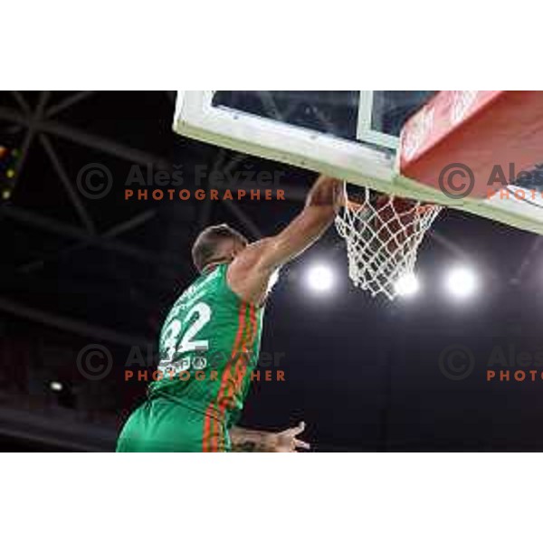 Jackie Carmichael of Cedevita Olimpija in action during ABA league regular season basketball match between Cedevita Olimpija and Mornar Barsko Zlato in Stozice, Arena, Ljubljana, Slovenia on November 13, 2021