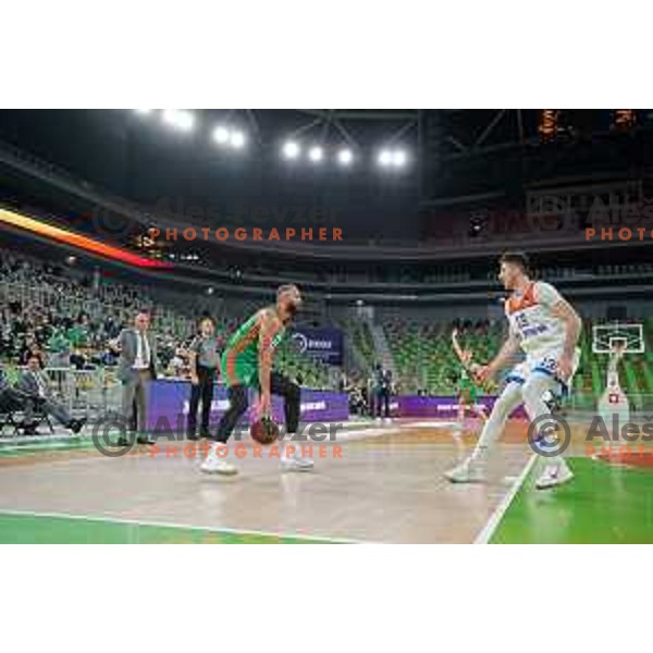 Jackie Carmichael of Cedevita Olimpija in action during ABA league regular season basketball match between Cedevita Olimpija and Mornar Barsko Zlato in Stozice, Arena, Ljubljana, Slovenia on November 13, 2021
