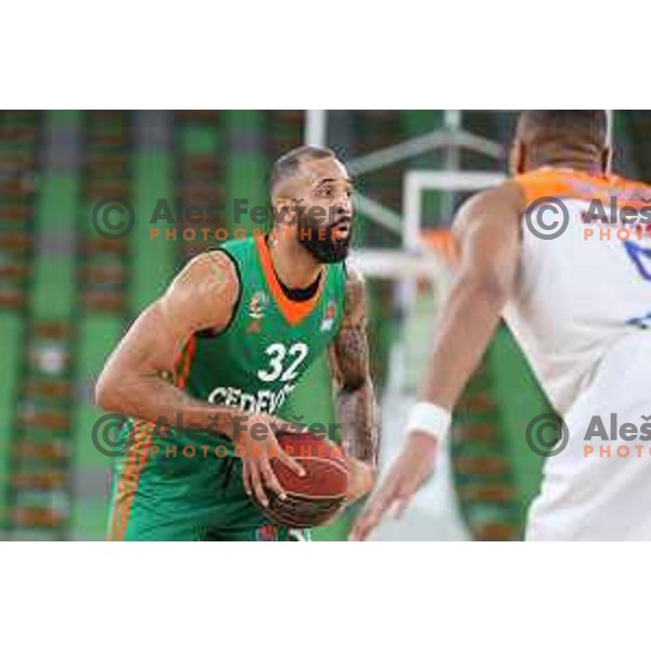 Jackie Carmichael of Cedevita Olimpija in action during ABA league regular season basketball match between Cedevita Olimpija and Mornar Barsko Zlato in Stozice, Arena, Ljubljana, Slovenia on November 13, 2021