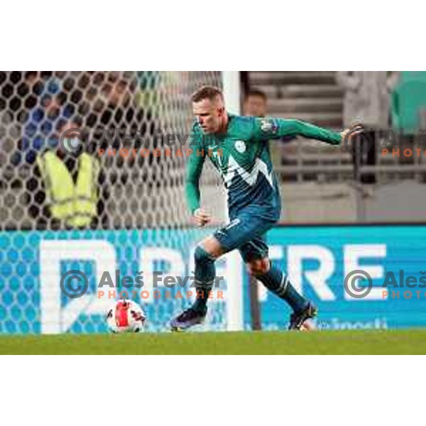 Josip Ilicic in action during FIFA World Cup 2022 Qualifiers match between Slovenia and Cyprus in Stozice, Ljubljana, Slovenia on November 14, 2021