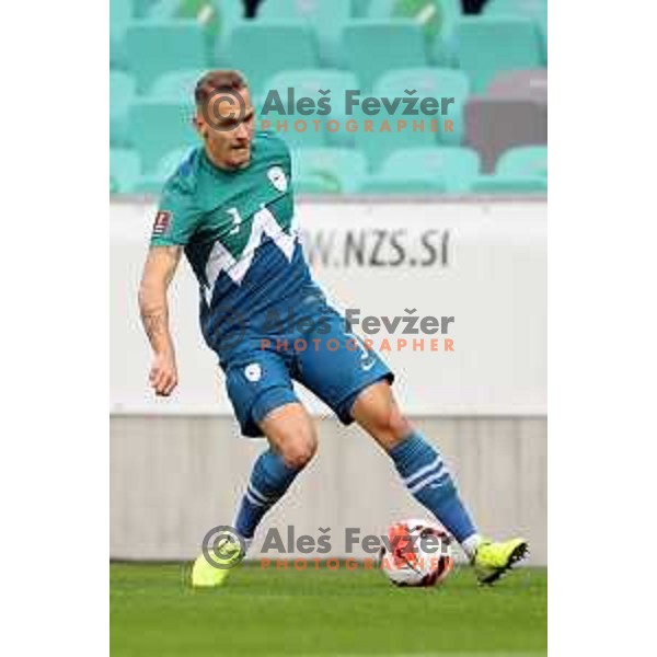 Jure Balkovec in action during FIFA World Cup 2022 Qualifiers match between Slovenia and Cyprus in Stozice, Ljubljana, Slovenia on November 14, 2021