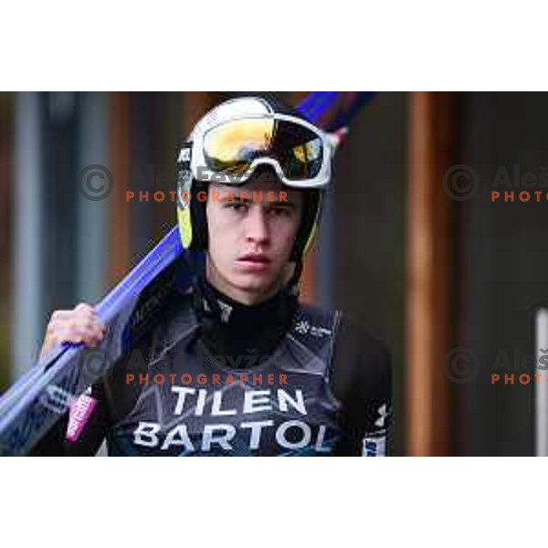Tilen Bartol of Slovenia ski-jumping team during practice session in Planica, Slovenia on November 16, 2021