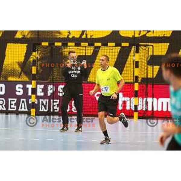 in action during EHF European league match between Gorenje Velenje and Nexe in Velenje, Slovenia on November 16, 2021
