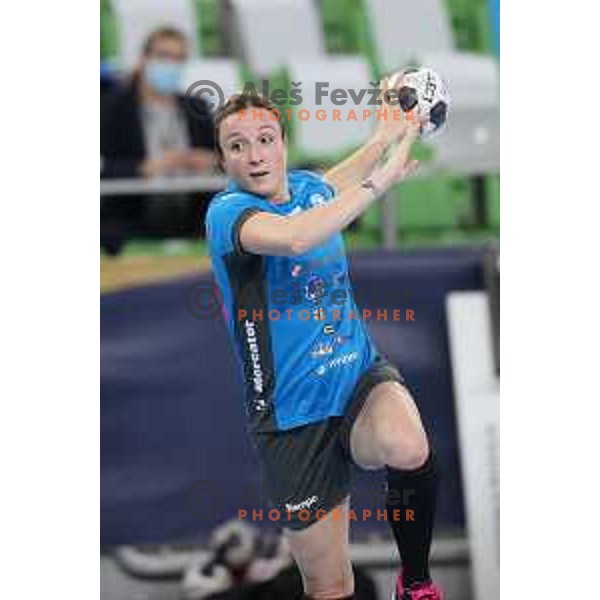 Katarina Krpez Slezak in action during EHF Champions League Women 2021-2022 handball match between Krim Mercator (SLO) and CSKA (RUS) in Ljubljana, Slovenia on November 20, 2021