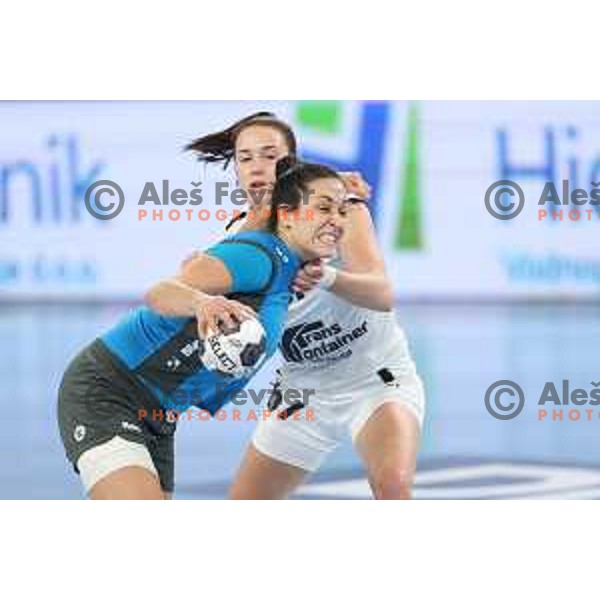 Andrea Lekic in action during EHF Champions League Women 2021-2022 handball match between Krim Mercator (SLO) and CSKA (RUS) in Ljubljana, Slovenia on November 20, 2021 