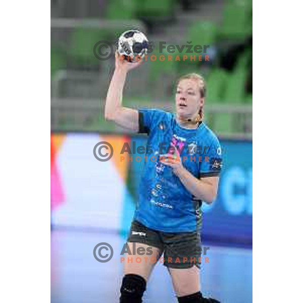 Harma van Kreij in action during EHF Champions League Women 2021-2022 handball match between Krim Mercator (SLO) and CSKA (RUS) in Ljubljana, Slovenia on November 20, 2021 