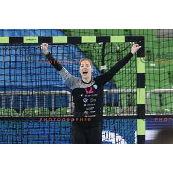 Barbara Arenhart in action during EHF Champions League Women 2021-2022 handball match between Krim Mercator (SLO) and CSKA (RUS) in Ljubljana, Slovenia on November 20, 2021
