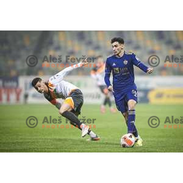 Malik Sellouki in action during Prva liga Telemach football match between Maribor and Aluminij in Ljudski vrt, Maribor, Slovenia on November 21, 2021. 