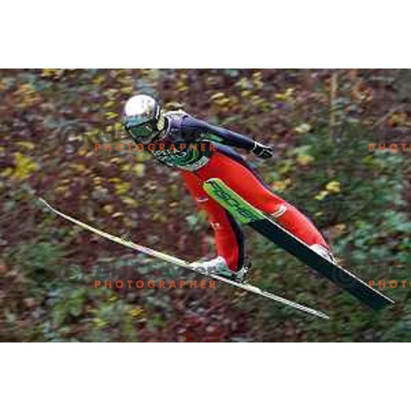 Spela Rogelj of Slovenia Ski-jumping team during practice session in Kranj, Slovenia on November 23, 2021