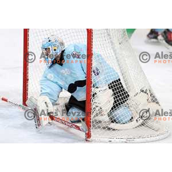 Oscar Fröberg in action during Slovenian Championship regular season match between SZ Olimpija and SIJ Acroni Jesenice in Ljubljana, Slovenia on November 23, 2021