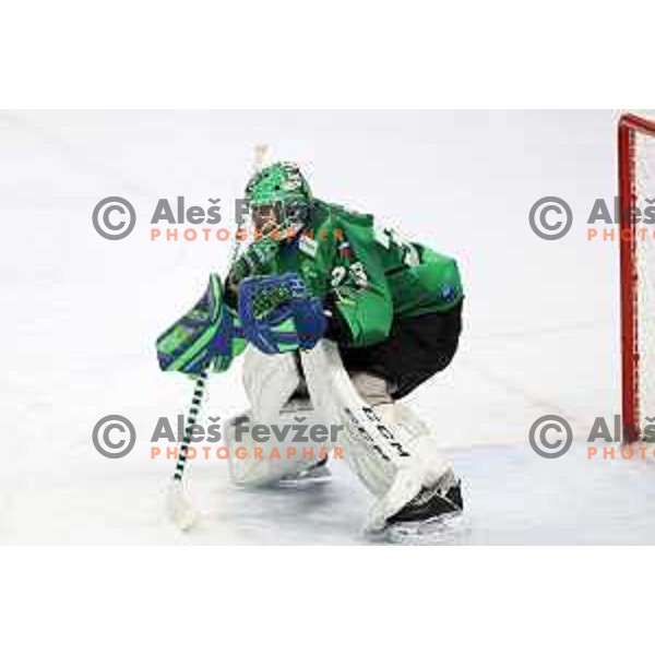 Zan Us in action during Slovenian Championship regular season match between SZ Olimpija and SIJ Acroni Jesenice in Ljubljana, Slovenia on November 23, 2021