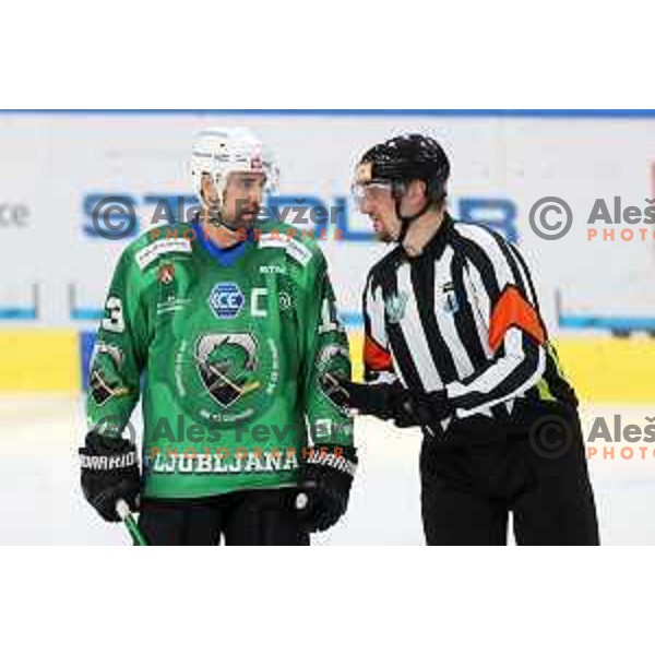 Ziga Pance during Slovenian Championship regular season match between SZ Olimpija and SIJ Acroni Jesenice in Ljubljana, Slovenia on November 23, 2021