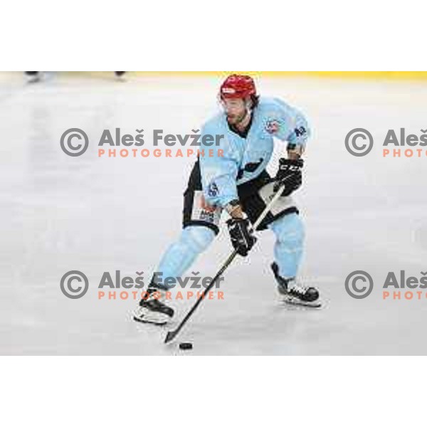David Planko in action during Slovenian Championship regular season match between SZ Olimpija and SIJ Acroni Jesenice in Ljubljana, Slovenia on November 23, 2021