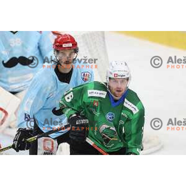 Ales Music in action during Slovenian Championship regular season match between SZ Olimpija and SIJ Acroni Jesenice in Ljubljana, Slovenia on November 23, 2021