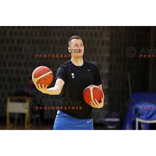 Jakob Cebasek during Slovenia National team practice session in Bonifika hall, Koper, Slovenia on November 22, 2021