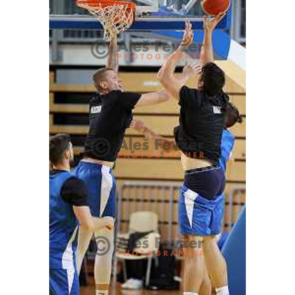 Jurij Macura and Blaz Habot during Slovenia National team practice session in Bonifika hall, Koper, Slovenia on November 22, 2021