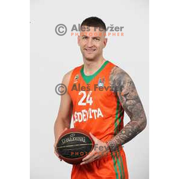 Alen Omic (216 cm, 29 years) of Cedevita Olimpija during photo shooting in Ljubljana, Slovenia on November 25, 2021