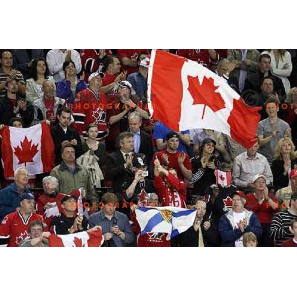 Canada fans at 2008 IIHF World Championship, played in Metro Arena, Halifax, Nova Scotia,Canada, May 6th 2008.Canada won the game 5:4. Photo by Ales Fevzer 