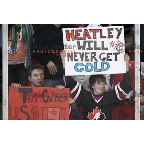 Heatley fans at 2008 IIHF World Championship, played in Metro Arena, Halifax, Nova Scotia,Canada, May 6th 2008.Canada won the game 5:4. Photo by Ales Fevzer 