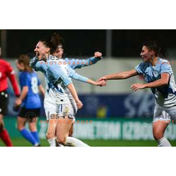Lara Prasnikar in action during FIFA World Cup 2023 Women’s Qualifiers match between Slovenia and Estonia in Nova Gorica, Slovenia on November 26, 2021