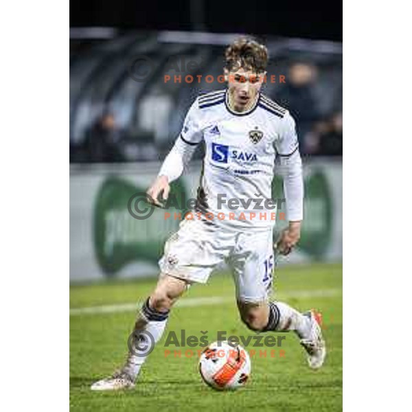 Jan Repas in action during Prva liga Telemach football match between Mura and Maribor in Fazanerija, Murska Sobota, Slovenia on November 28, 2021. Photo: Jure Banfi/www.alesfevzer.com