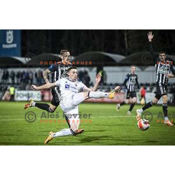 Rok Sirk in action during Prva liga Telemach football match between Mura and Maribor in Fazanerija, Murska Sobota, Slovenia on November 28, 2021. Photo: Jure Banfi/www.alesfevzer.com