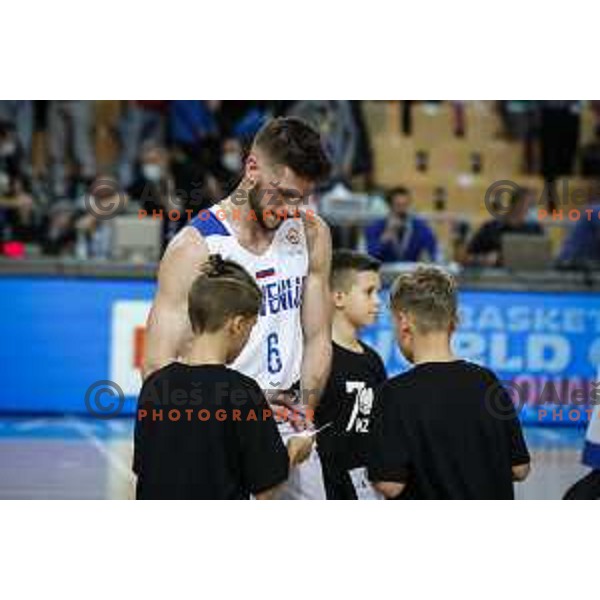 Aleksej Nikolic in action during FIBA World Cup 2023 Qualifiers match between Slovenia and Sweden in Bonifika hall, Koper, Slovenia on November 28, 2021 